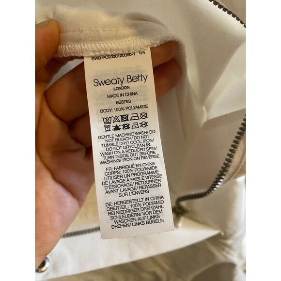 sweaty betty agile boiler suit utility jumpsuit sz small white short sleeve - Picture 7 of 8